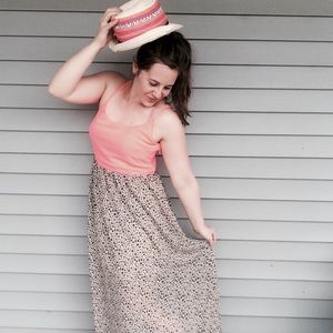 Hot pink leopard Maxi beach dress NWT! Size L